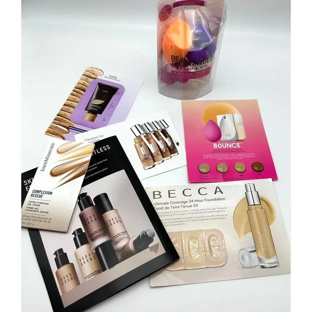 Real Techniques Miracle Sponges and Foundation Samples